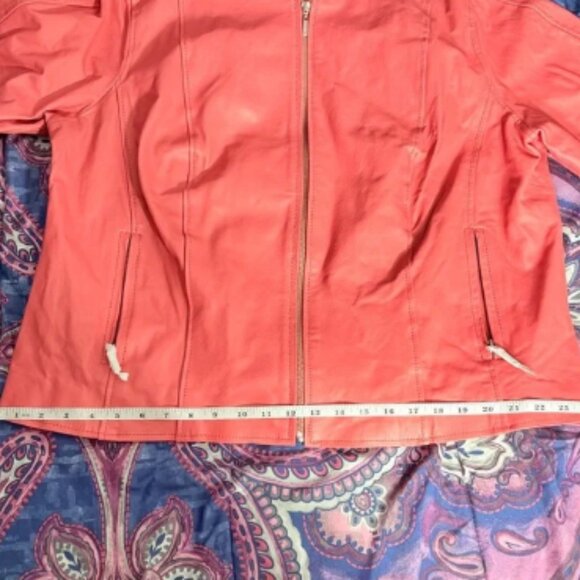 NWOT‎ Jessica London Women’s Plus Size Pink Leather Jacket Size 24W - Picture 9 of 9